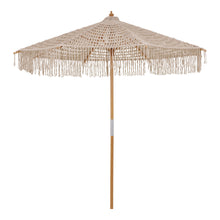 Ona Sonnenschirm – Baumwollstrick Beige, ø 250 cm von Luiva Living