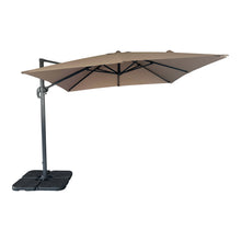 Tara Ampelschirm inkl. Schirmständer – Polyester Sand, 295 × 295 cm von Luiva Living