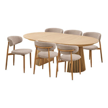 Isla & Olivia Essgruppe mit 6 Stühlen – Eiche/Sand/Natur von Luiva Living