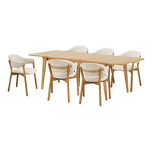 Ylvi & Ian Essgruppe mit 6 Stühlen – Natur/Beige von Luiva Living