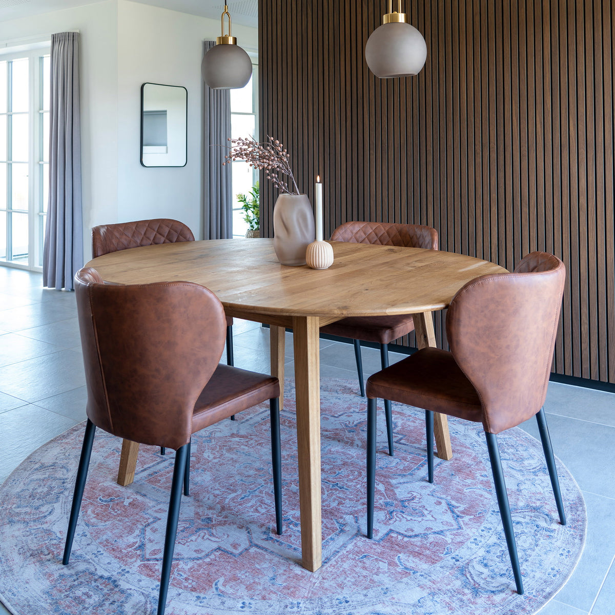 Edina & Evi Essgruppe mit 4 Stühlen – Natur/Braun – Ansicht 3