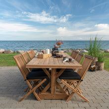 Viva & Gina Essgruppe mit 8 Stühlen – Teak Natur – Ansicht 2