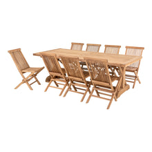 Viva & Gina Essgruppe mit 8 Stühlen – Teak Natur von Luiva Living