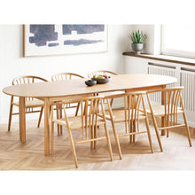 Sara & Joel Essgruppe mit 6 Stühlen – Natur, 200–250–300 × 100 × 75 cm – Ansicht 4