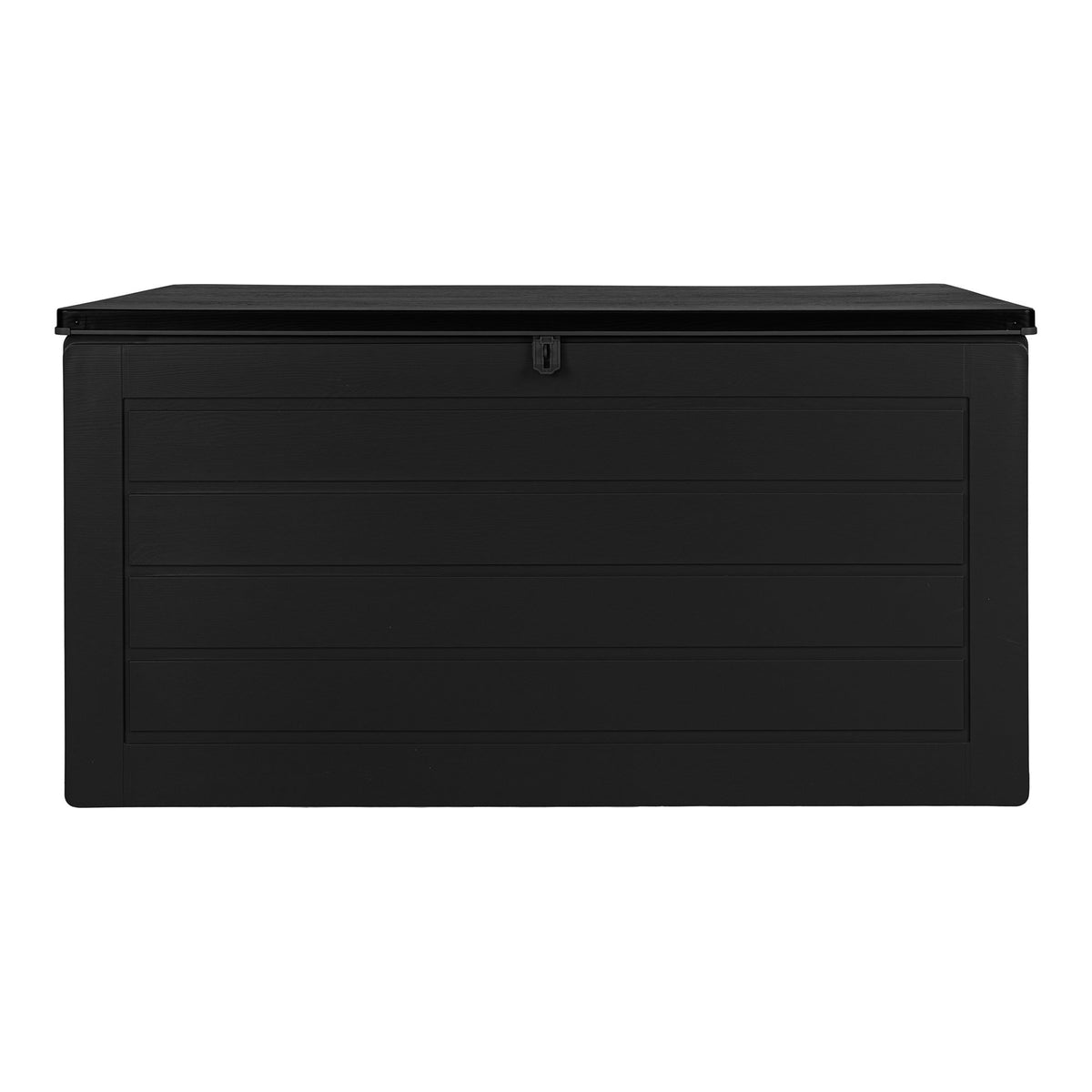 Einar Auflagenbox – Kunststoff Schwarz, 146,5 × 71 × 75 cm von Luiva Living