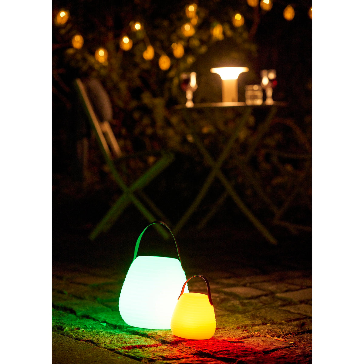 Karl LED-Leuchte, akkubetrieben – Weiß, 13 × 13 × 12 cm – Ansicht 7