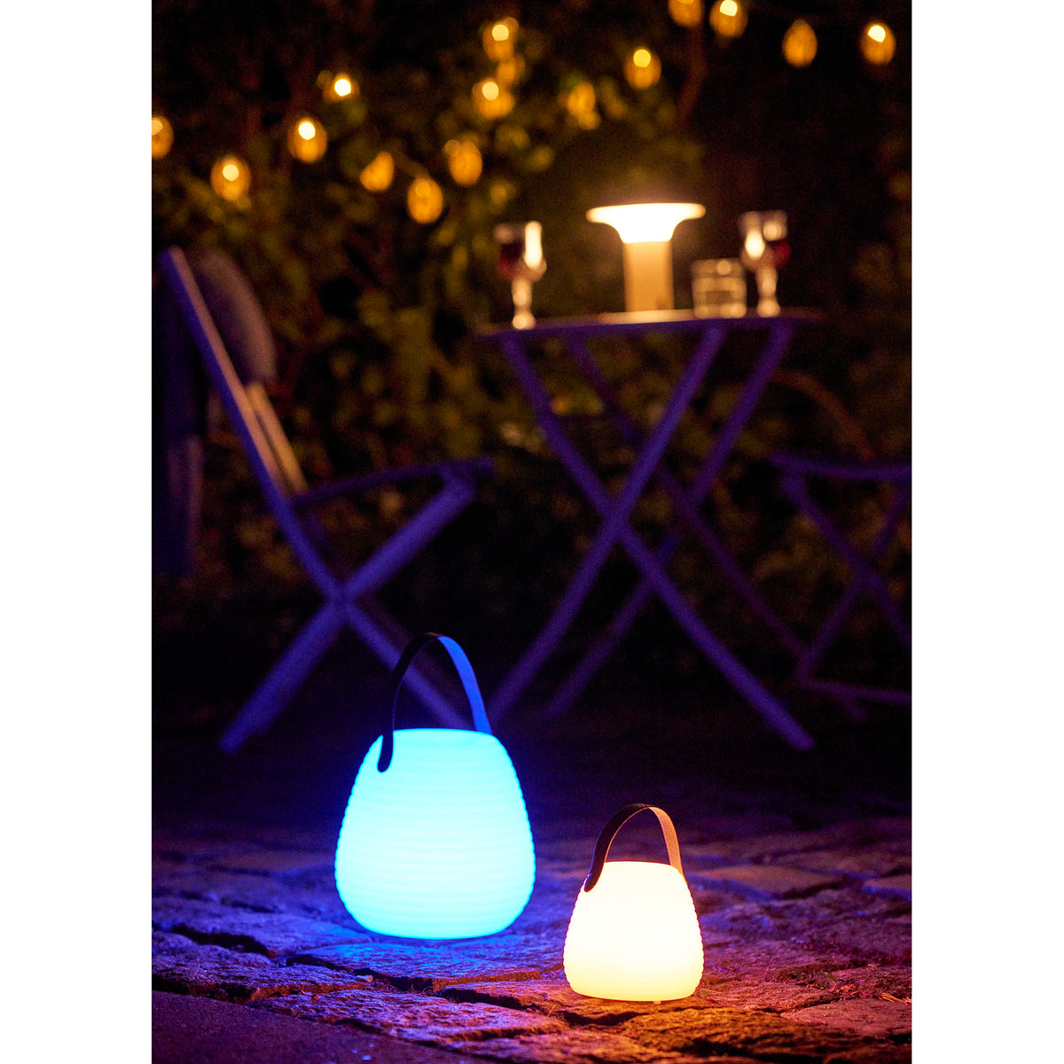 Karl LED-Leuchte, akkubetrieben – Weiß, 13 × 13 × 12 cm – Ansicht 10