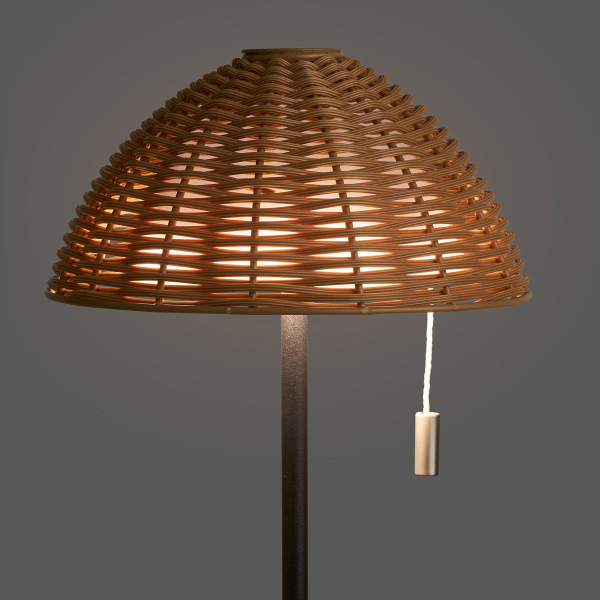 Hagen LED-Tischleuchte, akkubetrieben – Metall Natur/Schwarz – Ansicht 4