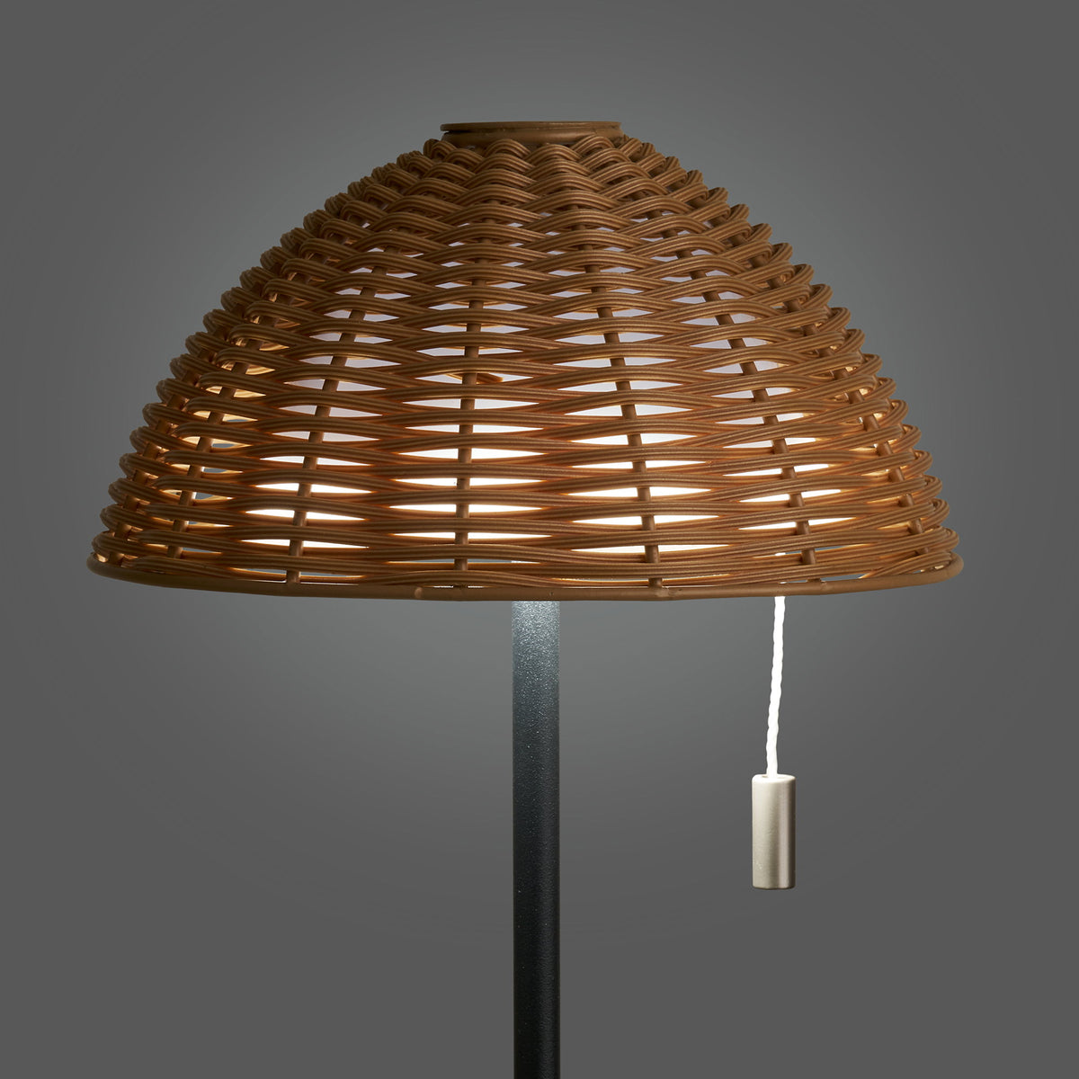 Hagen LED-Tischleuchte, akkubetrieben – Metall Natur/Schwarz – Ansicht 5