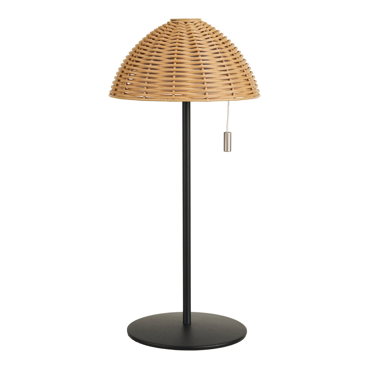 Hagen LED-Tischleuchte, akkubetrieben – Metall Natur/Schwarz von Luiva Living