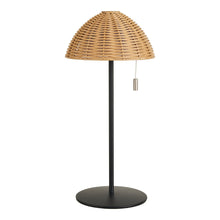 Hagen LED-Tischleuchte, akkubetrieben – Metall Natur/Schwarz von Luiva Living