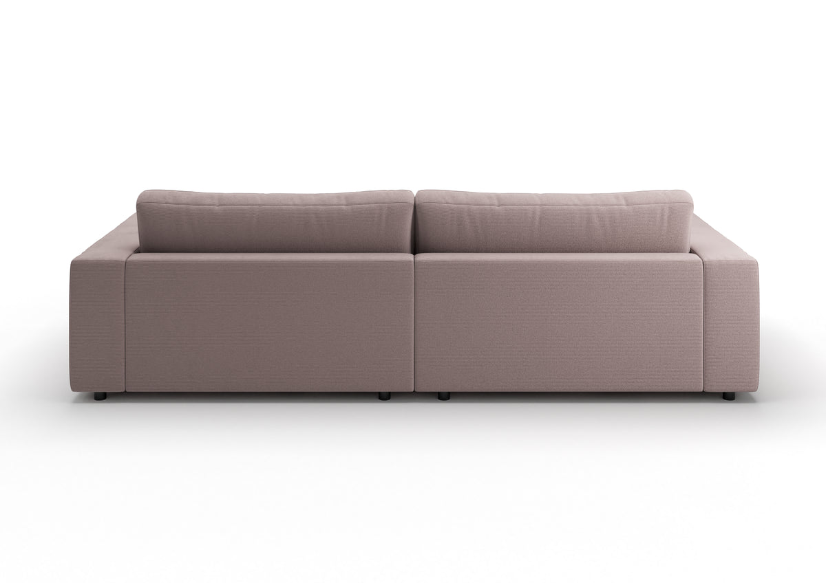 Skagen 3-Sitzer-Sofa in Feincord Altrosa – Rückansicht