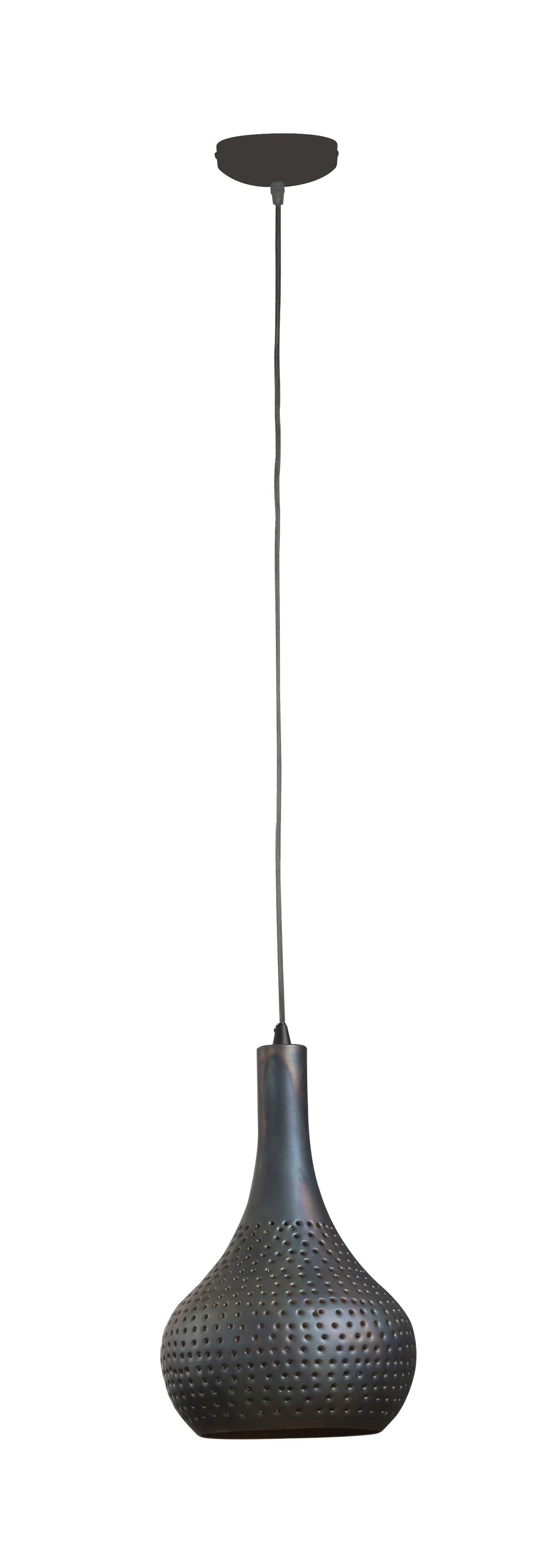 Hängelampe 1L industry concrete Kegel/Schwarz-braun