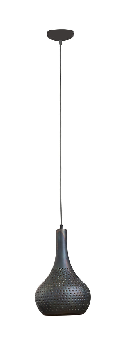 Hängelampe 1L industry concrete Kegel/Schwarz-braun