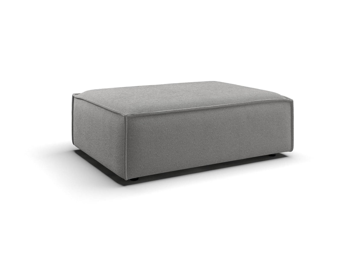 Bergen Hockerbank in Feincord Grau