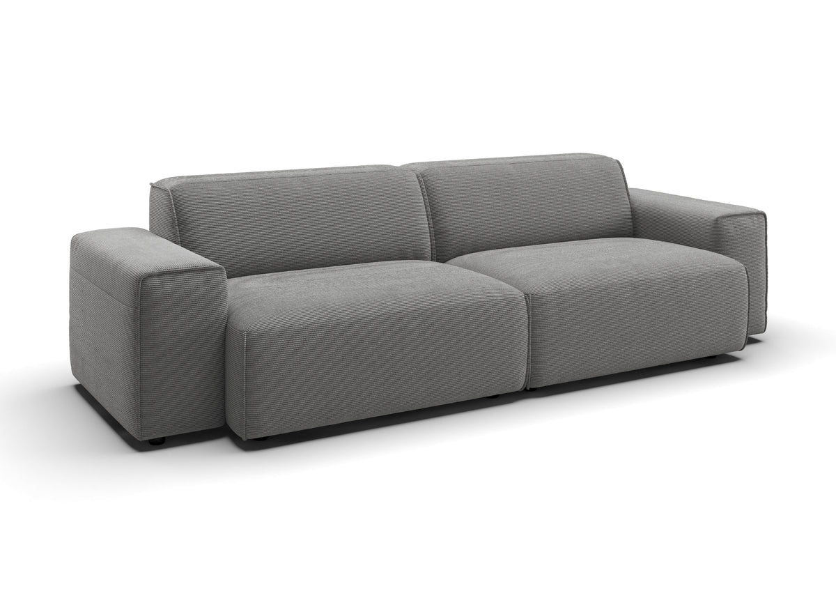 Lund 3-Sitzer-Sofa in Feincord Grau