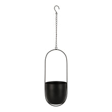 Kea Übertopf zum Aufhängen – Metall Schwarz, 15,5 × 14,5 × 37,5 cm von Luiva Living