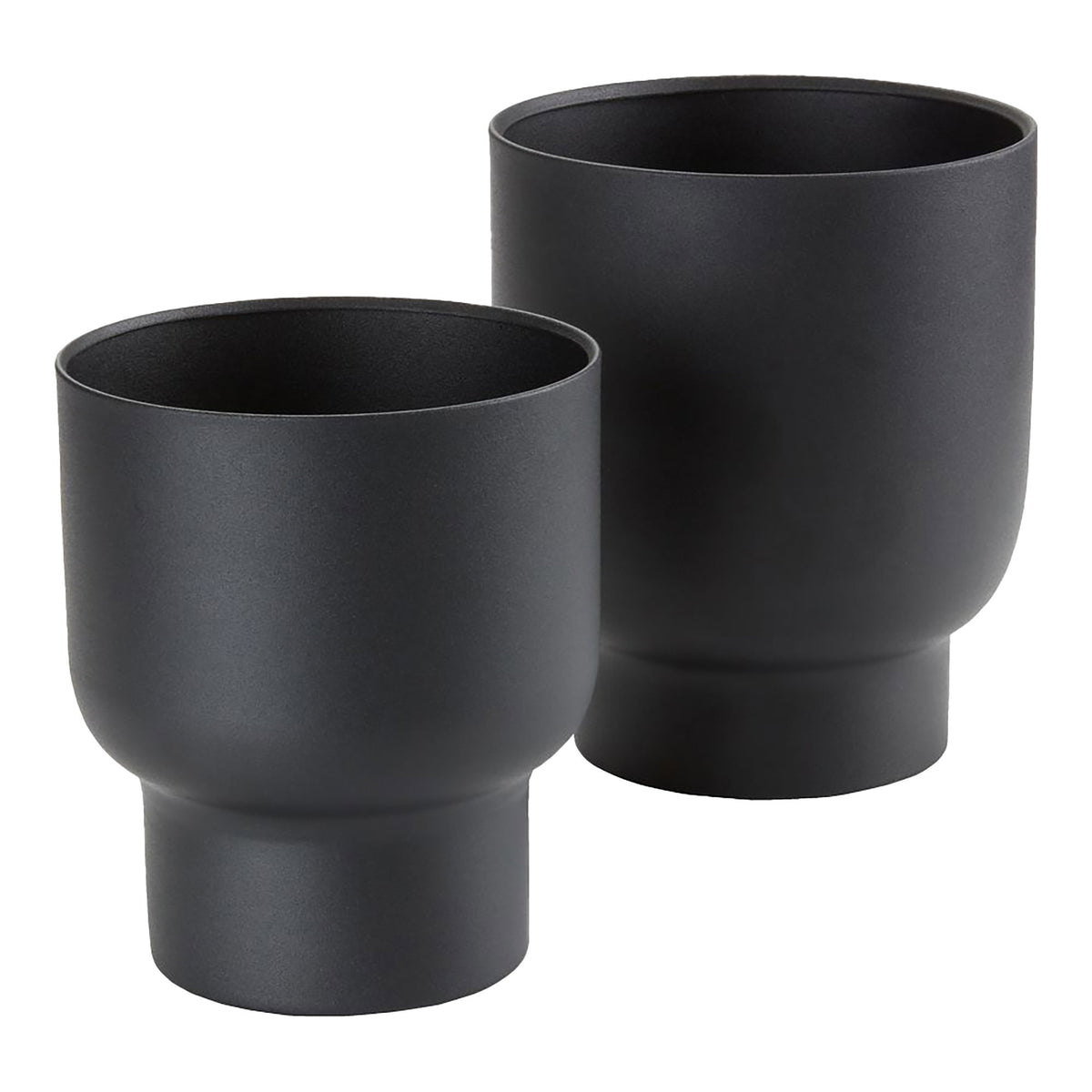 Esme Übertopf 2er-Set – Metall Schwarz von Luiva Living