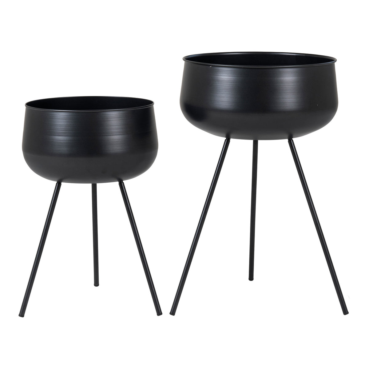 Fee Übertopf 2er-Set – Stahl Schwarz von Luiva Living