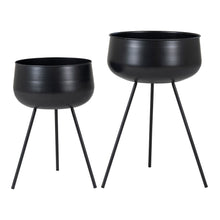 Fee Übertopf 2er-Set – Stahl Schwarz von Luiva Living