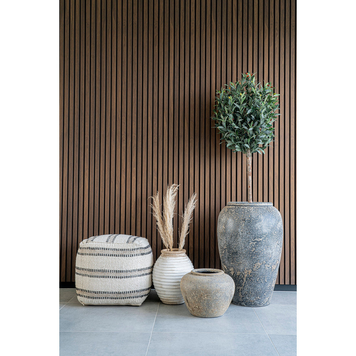 Meja Deko-Topf – Terrakotta Grau, ø 47 × 69 cm – Ansicht 2