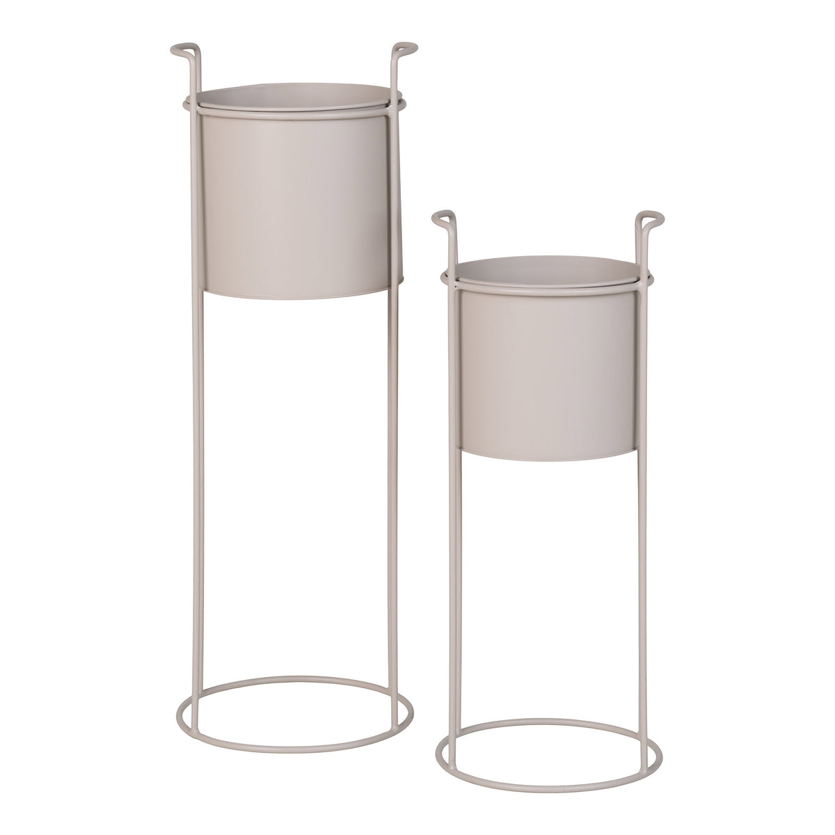 Aske Übertopf 2er-Set – Stahl Sand von Luiva Living
