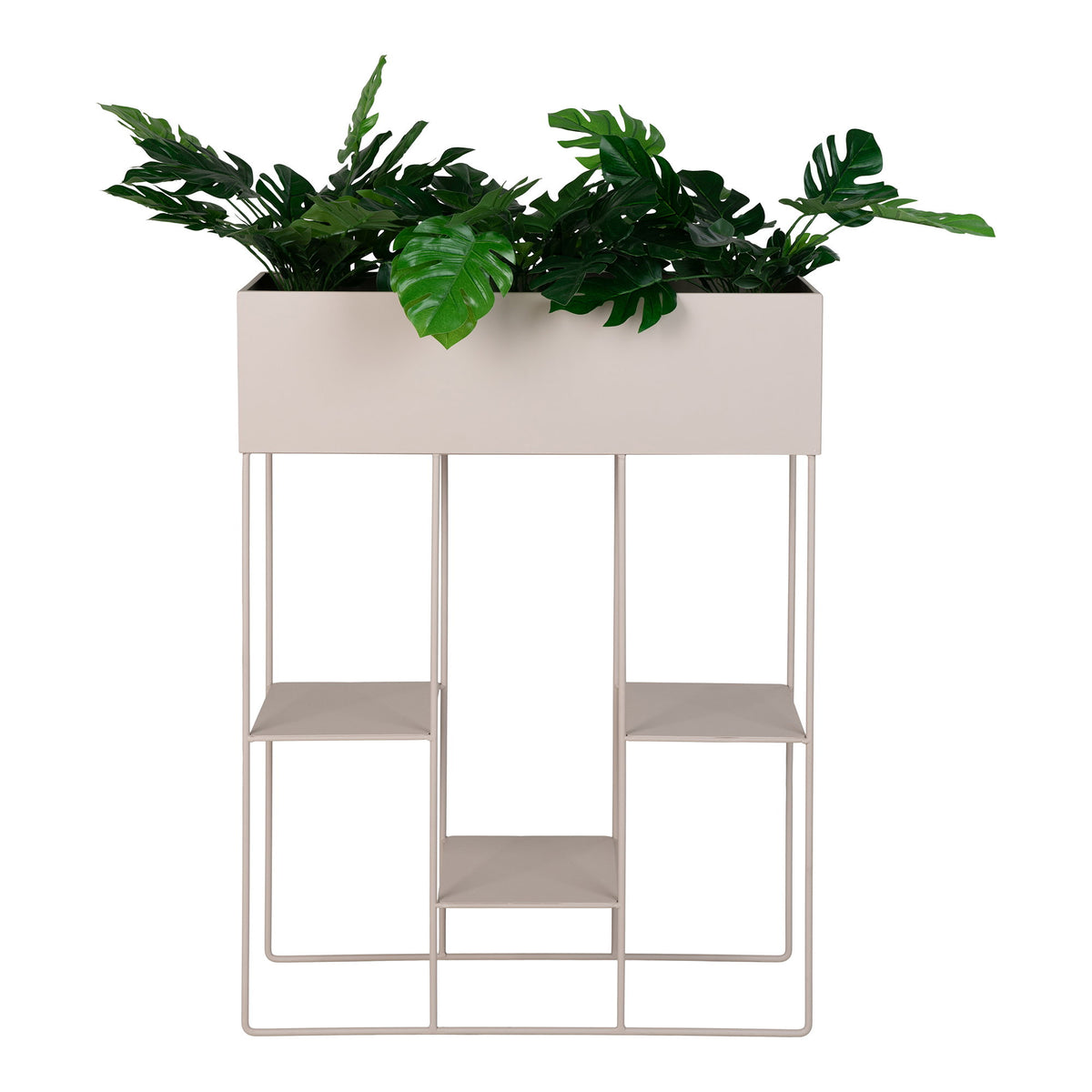 Aske Pflanzenregal mit 3 Ablagen – Stahl Sand, 25 × 60 × 80 cm – Ansicht 2