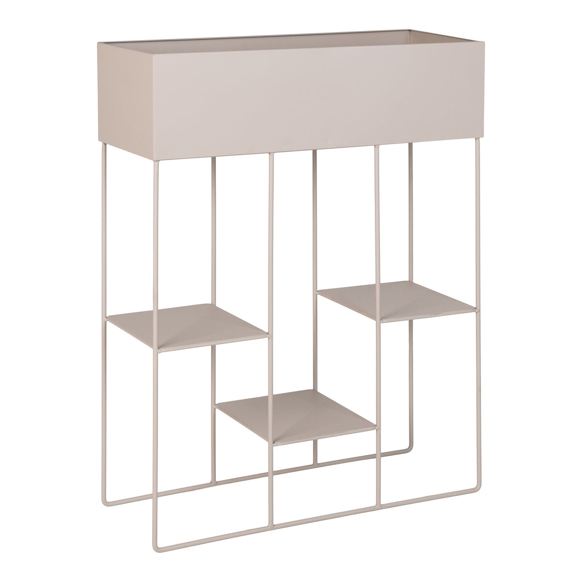 Aske Pflanzenregal mit 3 Ablagen – Stahl Sand, 25 × 60 × 80 cm – Ansicht 3