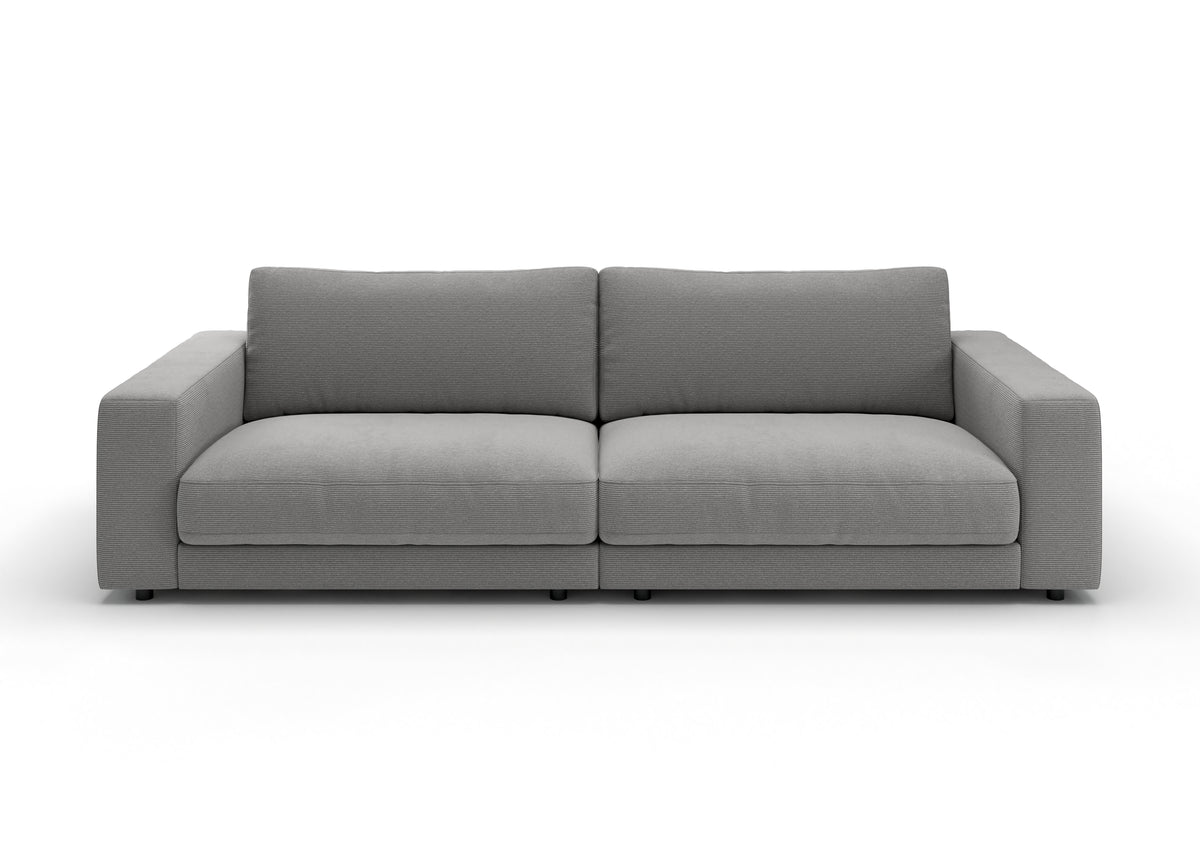Skagen 3-Sitzer-Sofa in Feincord Grau – Ansicht von vorn