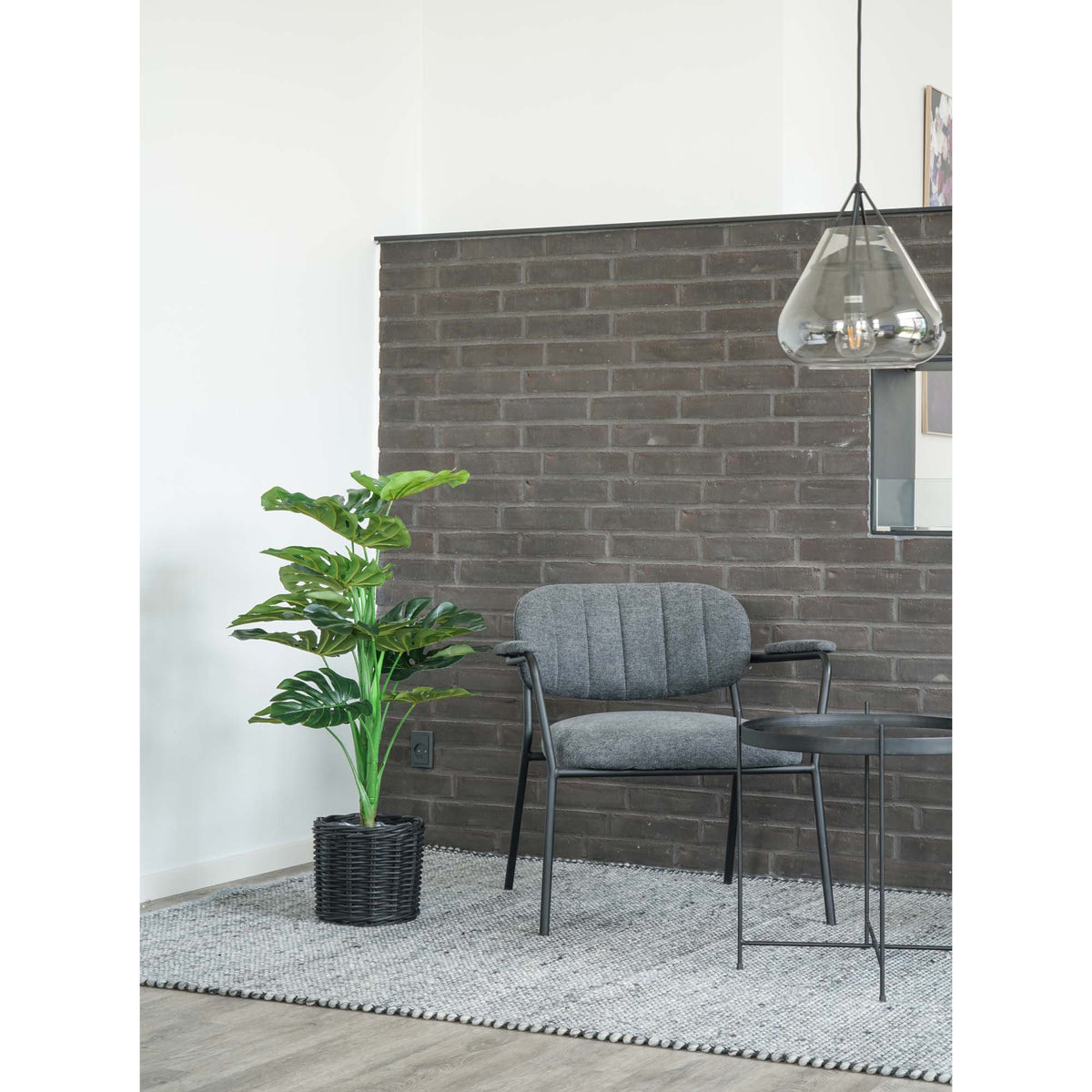 Kunstpflanze Monstera – Grün, H 90 cm – Ansicht 3