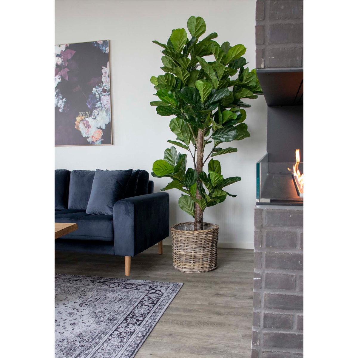 Kunstpflanze Geigenfeige – Grün, H 190 cm – Ansicht 3