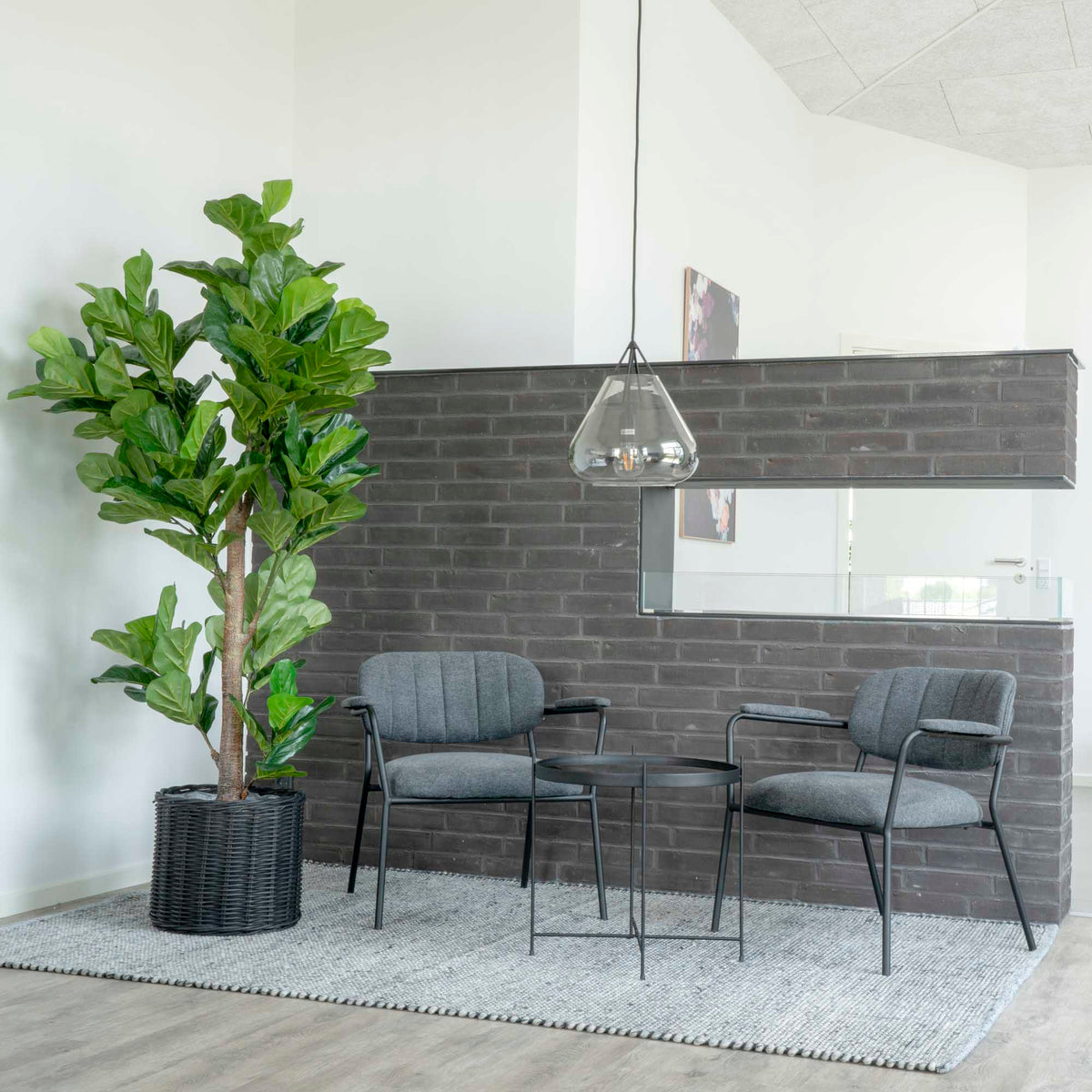 Kunstpflanze Geigenfeige – Grün, H 190 cm – Ansicht 4