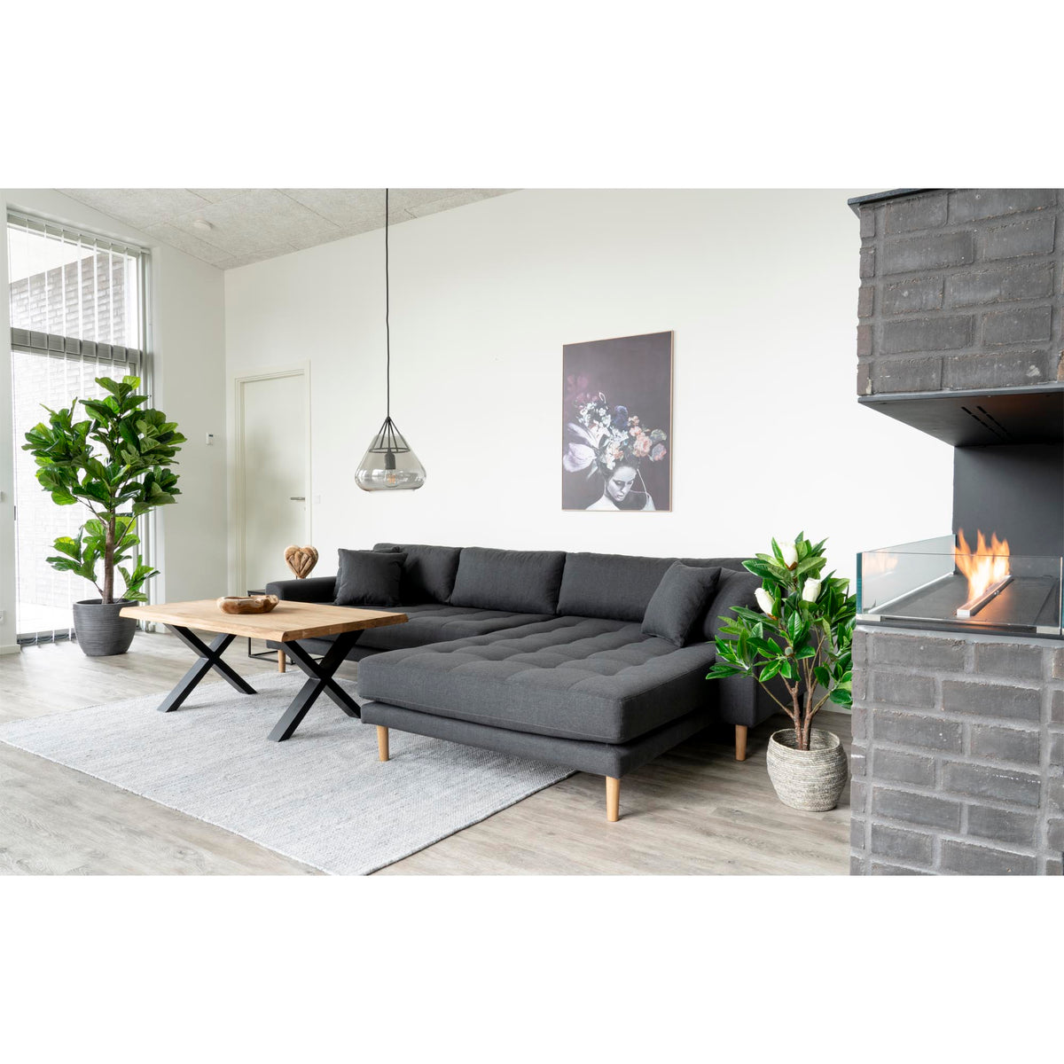 Kunstpflanze Geigenfeige – Grün, H 190 cm – Ansicht 5