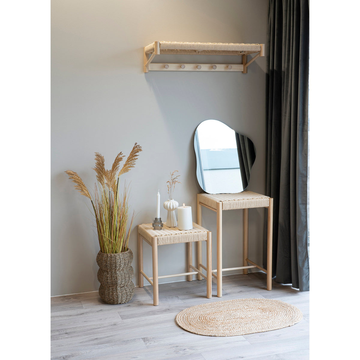 Kunstpflanze Sorghum-Gras – Natur, H 110 cm – Ansicht 2