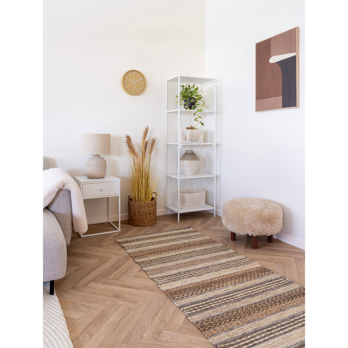 Kunstpflanze Sorghum-Gras – Natur, H 110 cm – Ansicht 7