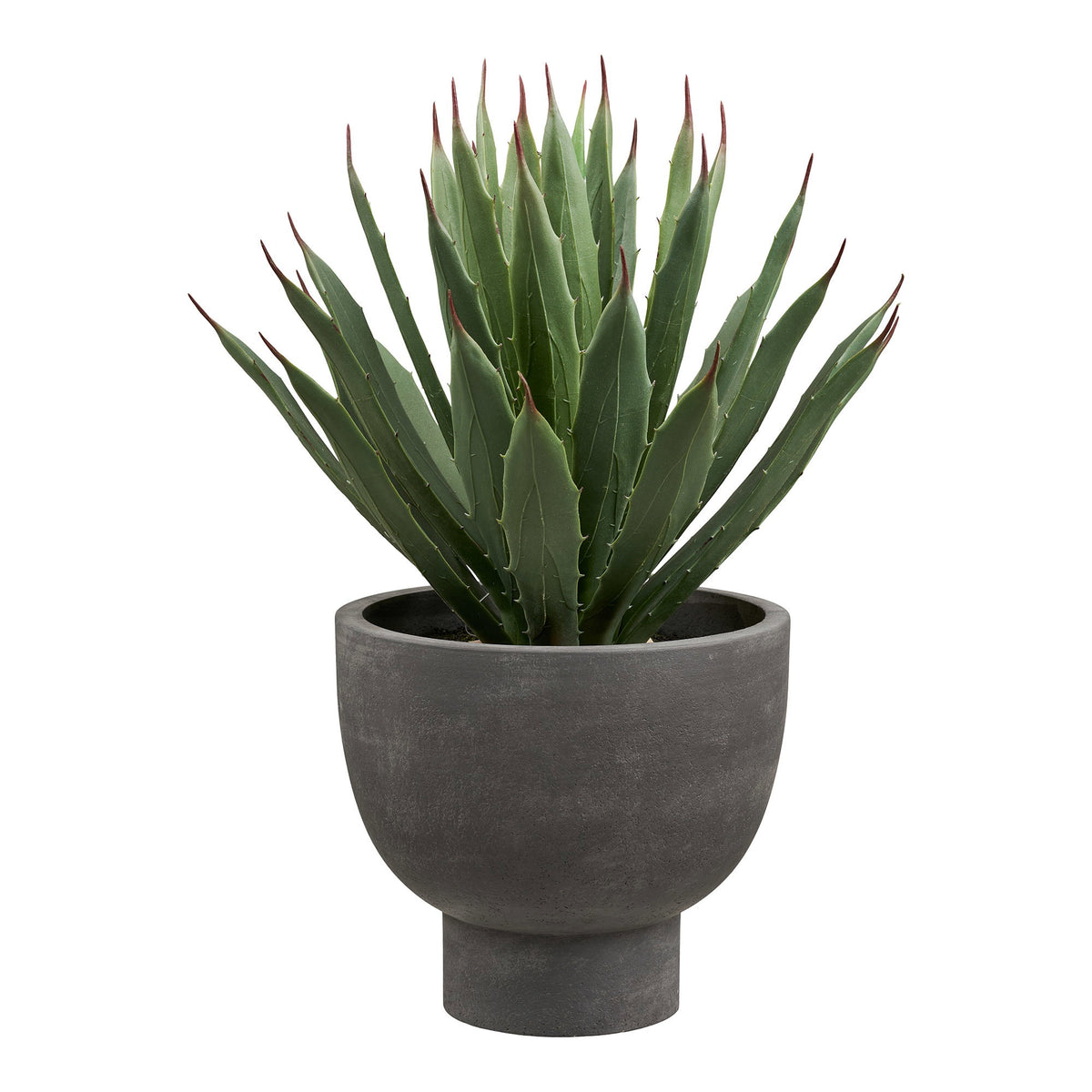 Kunstpflanze Agave mit Topf – Grün/Grau, H 41 cm von Luiva Living