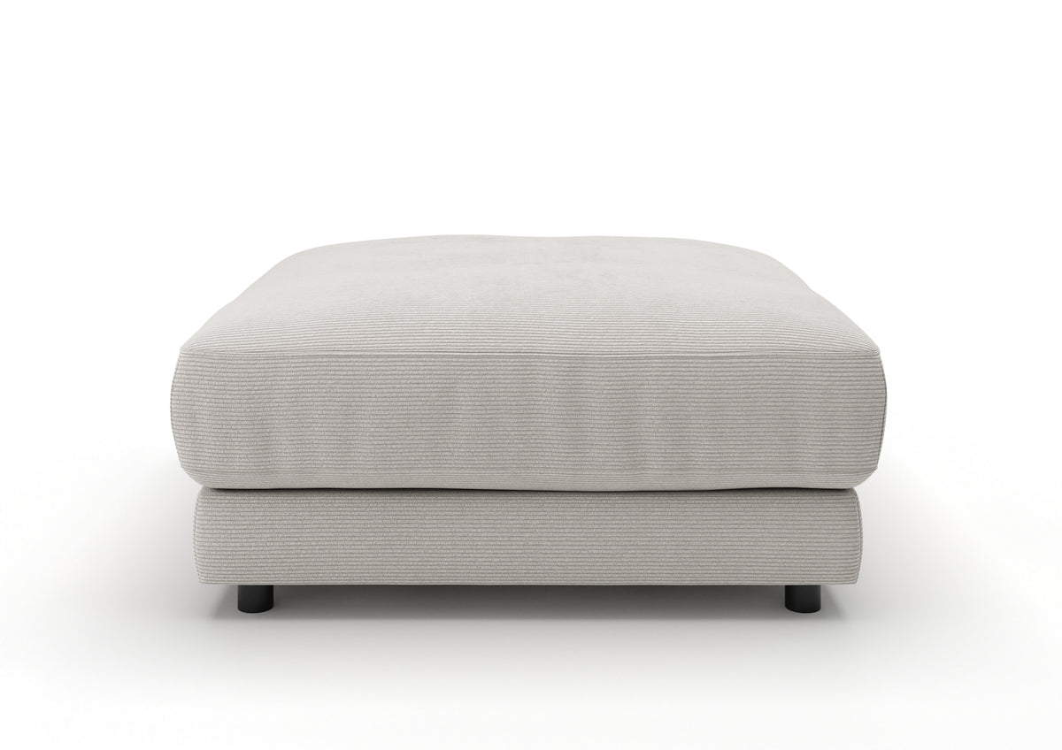 Skagen Hocker in Feincord Weiß – Ansicht von vorn