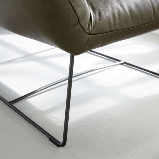 Sessel Basic - Leder Mercure Oliv