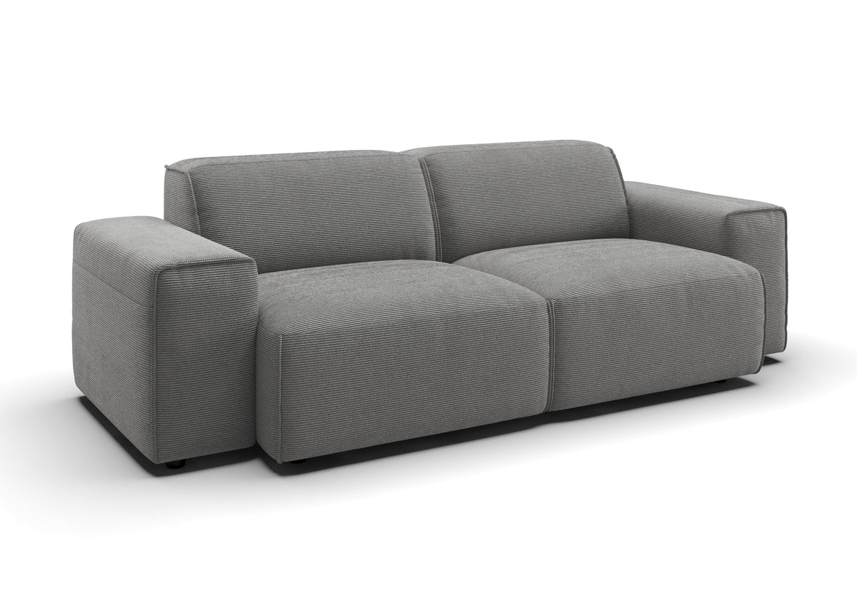 Lund 2,5-Sitzer-Sofa in Feincord Grau