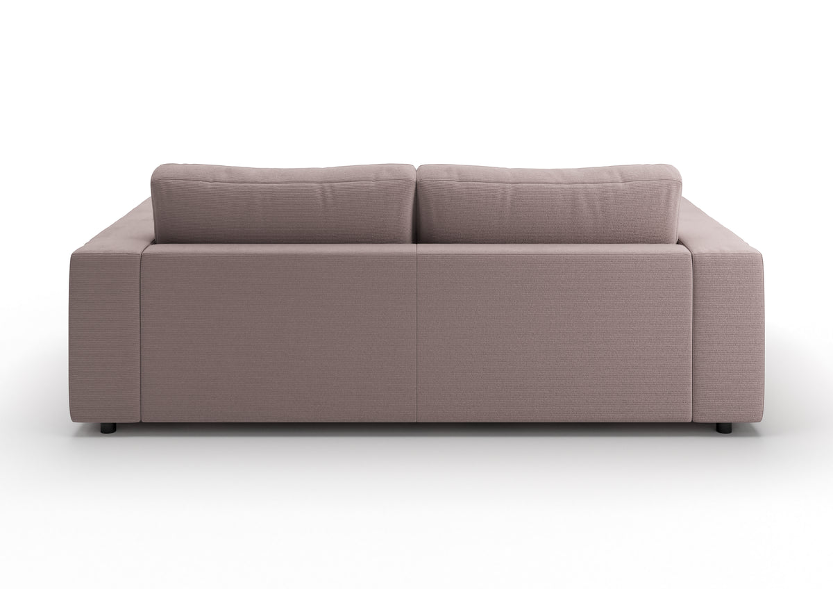 Skagen 2-Sitzer-Sofa in Feincord Altrosa – Rückansicht