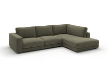 Skagen Ecksofa in L-Form in Feincord Oliv, Ecke rechts
