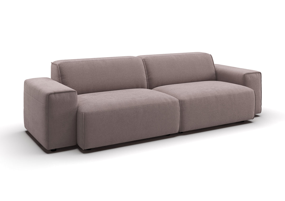 Lund 3-Sitzer-Sofa in Feincord Altrosa