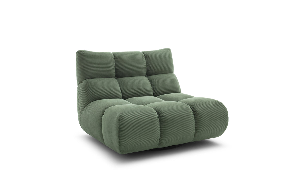 Ribe Sessel in Feincord Oliv