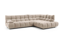 Ribe Ecksofa in L-Form in Feincord Sand, Ecke rechts