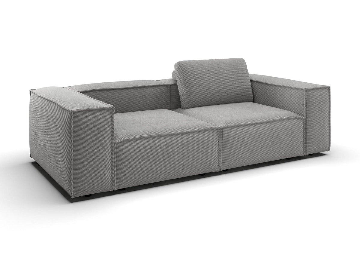 Bergen 2-Sitzer-Sofa in Feincord Grau