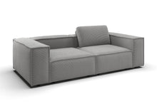 Bergen 2-Sitzer-Sofa in Feincord Grau