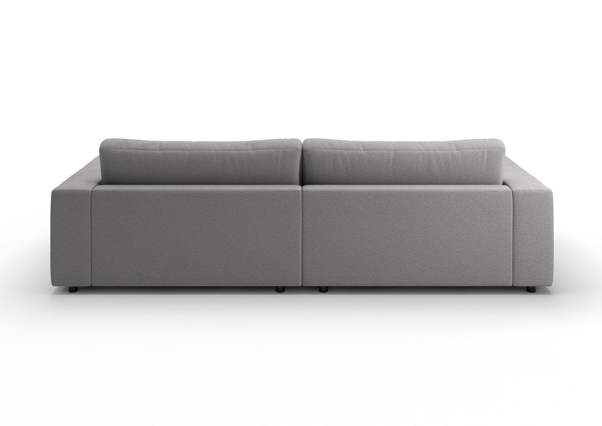 Skagen 3-Sitzer-Sofa in Feincord Grau – Rückansicht