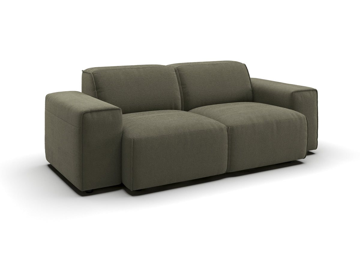 Lund 2-Sitzer-Sofa in Feincord Oliv