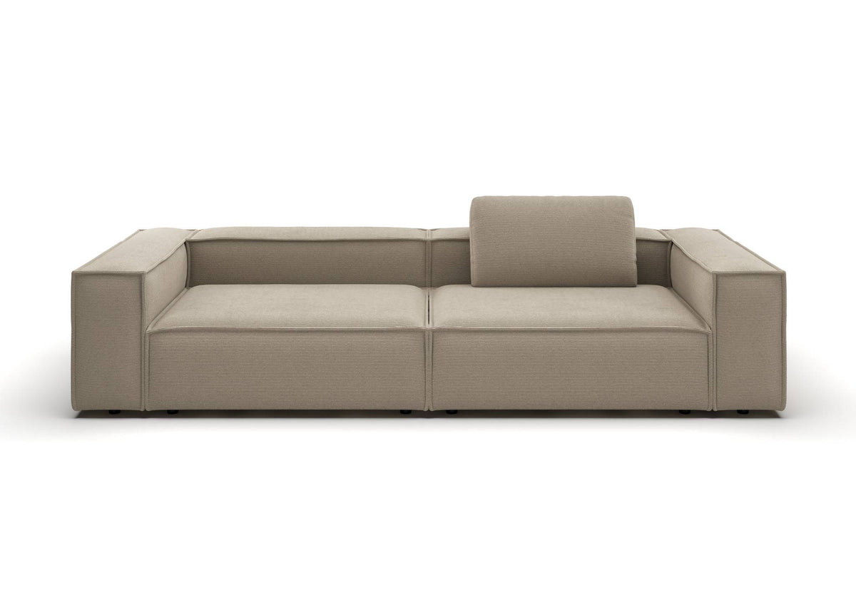 Bergen 3-Sitzer-Sofa in Feincord Sand – Ansicht von vorn