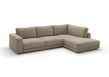 Skagen Ecksofa in L-Form in Feincord Sand, Ecke rechts